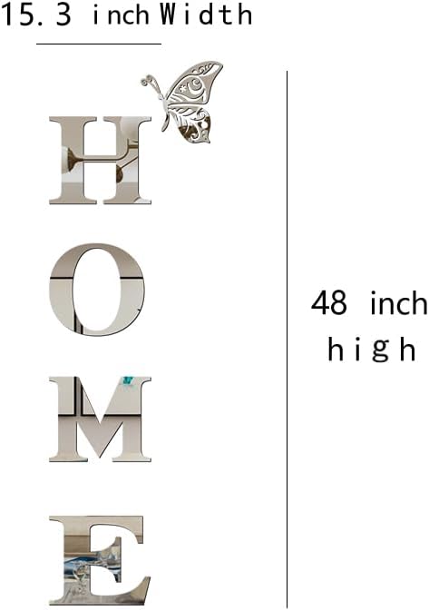 Home Wall Decor Letter Signs Acrylic Mirror Wall Stickers 