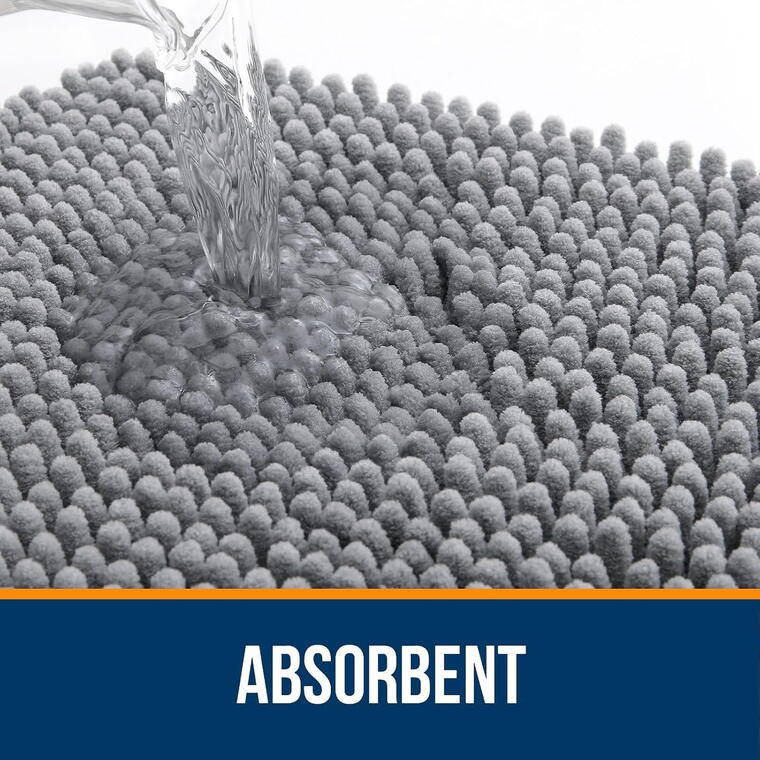 Bathroom Rugs 30x20, Extra Soft Absorbent Chenille Bath Rugs