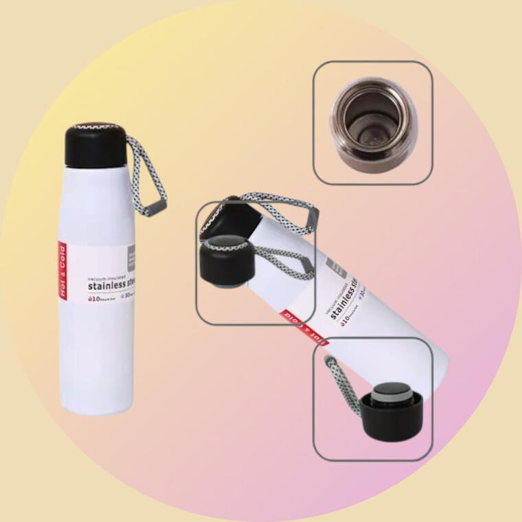 STAINLESS STEEL BOTTLE - WHITE