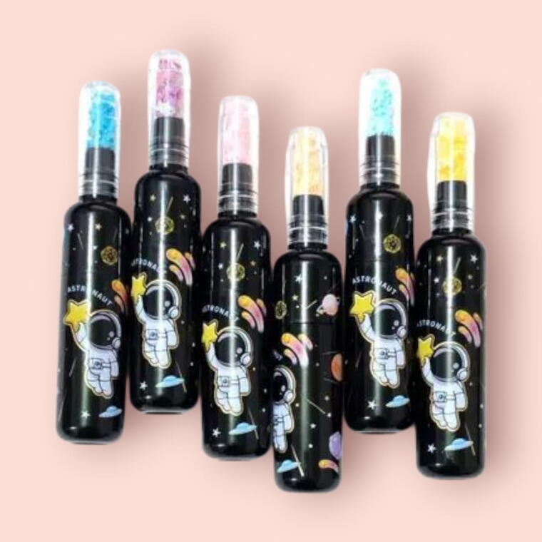 UNIQUE SPACE THEME HIGHLIGHTER BOTTLE SHAPE D1- PACK OF 6 COLOURS