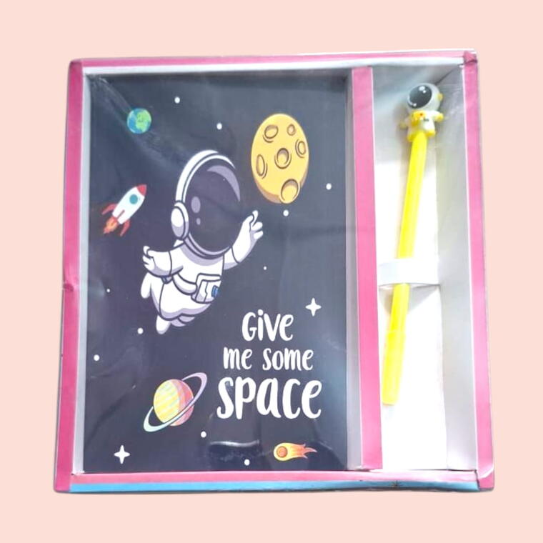 DIARY AND PEN GIFT SET - SPACE THEME