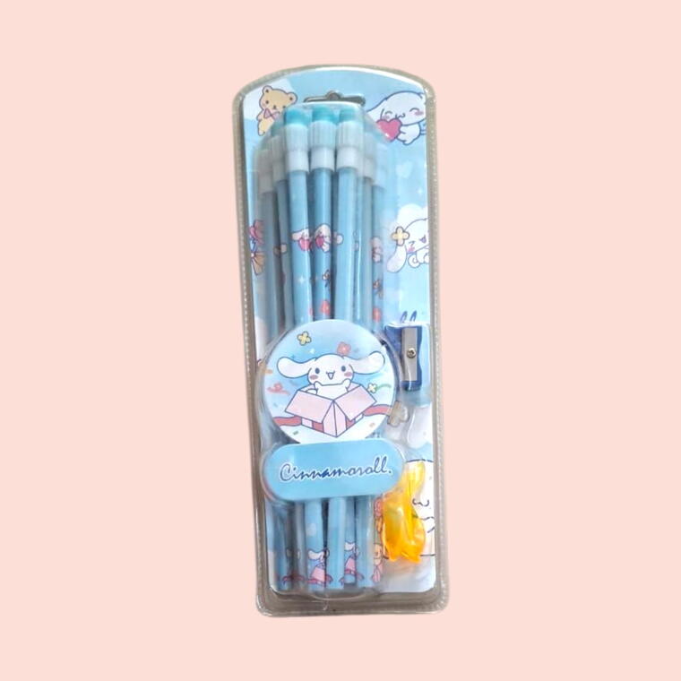 PENCIL SET D5- CARTOON PRINT