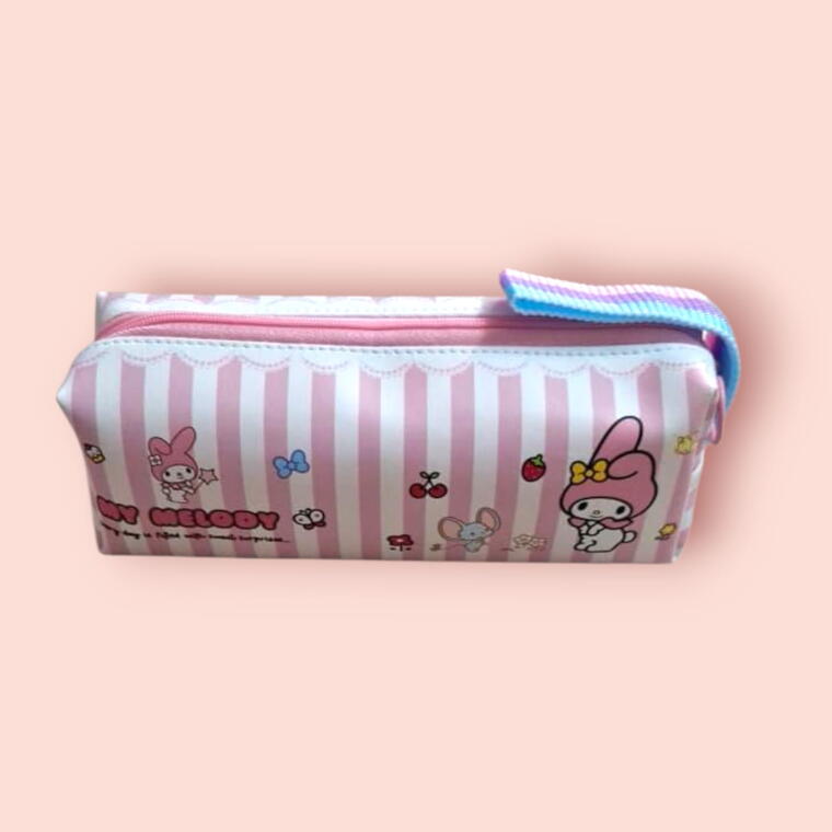CARTOON PRINT PENCIL POUCH - PINK