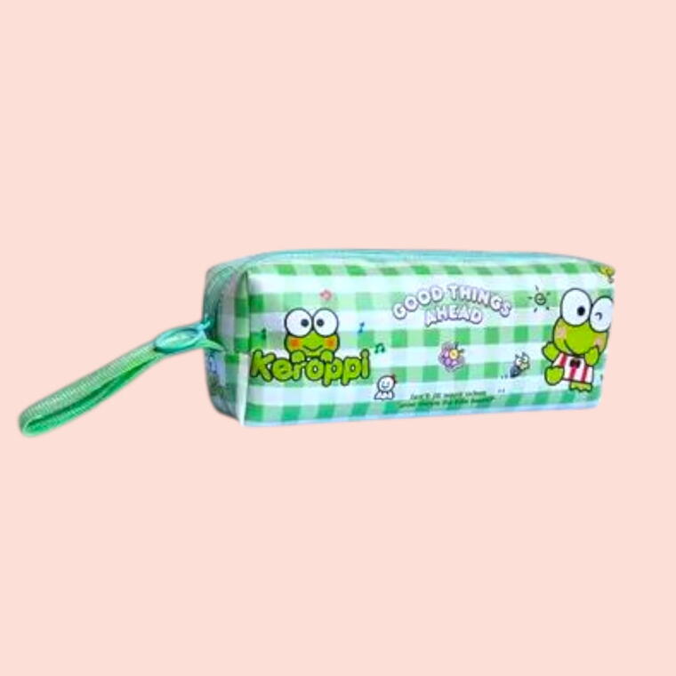 CARTOON PRINT PENCIL POUCH - GREEN