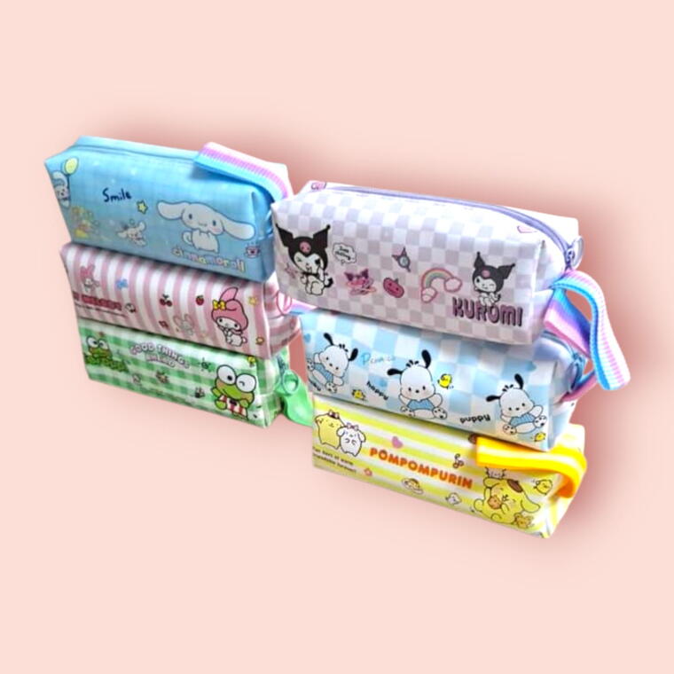 CARTOON PRINT PENCIL POUCH - GREEN