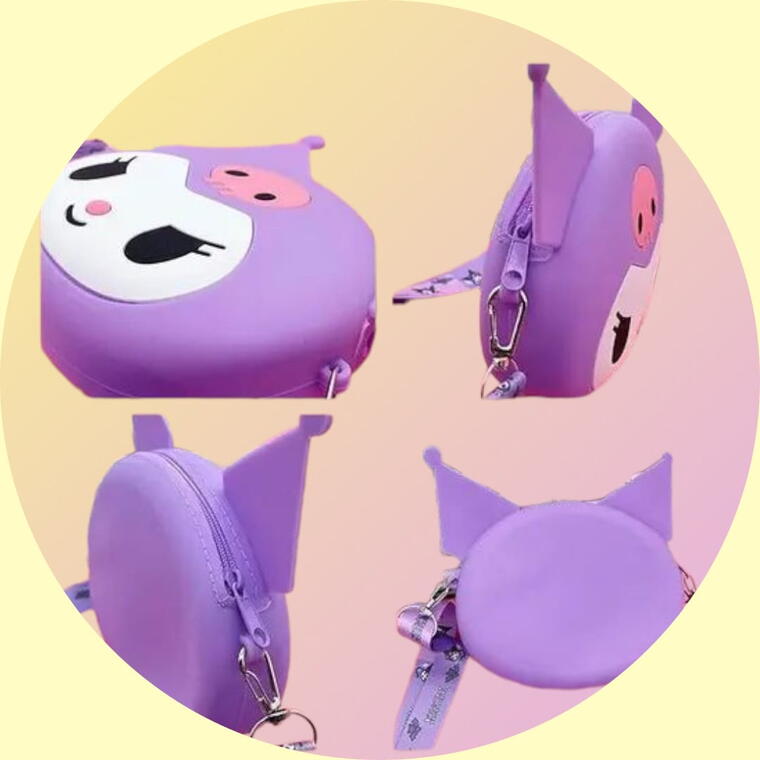 KIDS SHOULDER/SLING BAG/PURSE - PURPLE - ADJUSTABLE STRAPS.