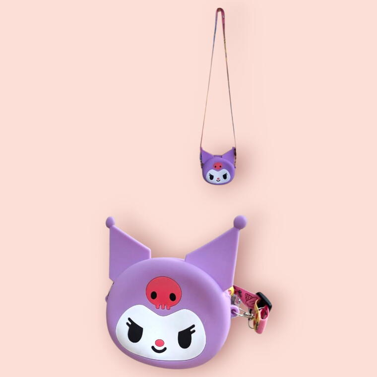 KIDS SHOULDER/SLING BAG/PURSE - PURPLE - ADJUSTABLE STRAPS.