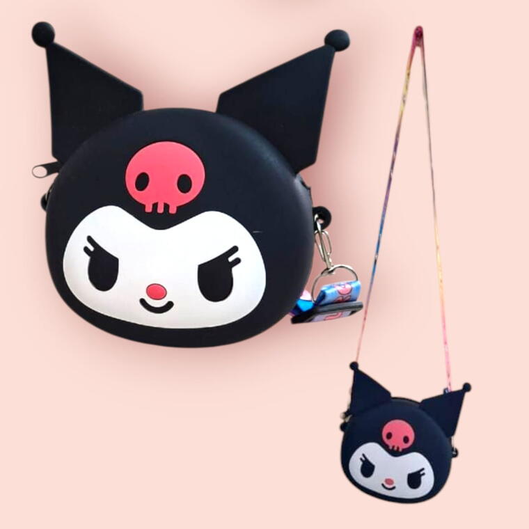 KIDS SHOULDER/SLING BAG/PURSE - BLACK - ADJUSTABLE STRAPS.