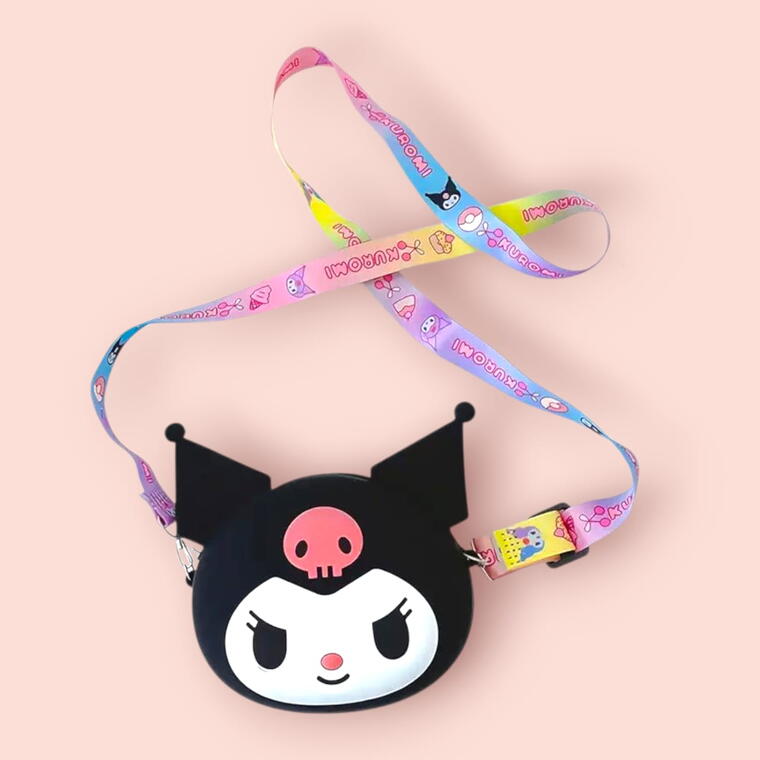 KIDS SHOULDER/SLING BAG/PURSE - BLACK - ADJUSTABLE STRAPS.