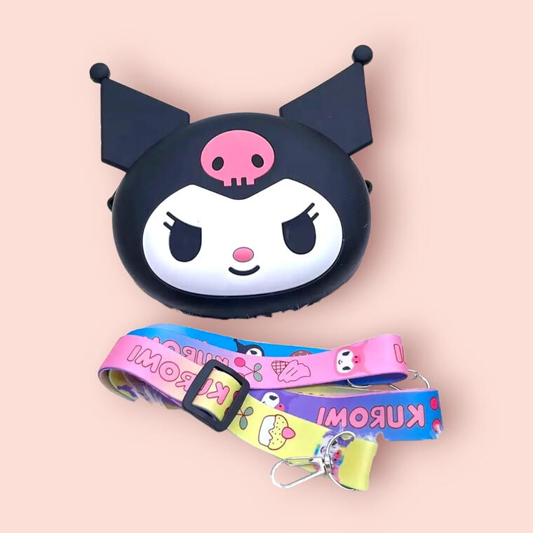 KIDS SHOULDER/SLING BAG/PURSE - BLACK - ADJUSTABLE STRAPS.