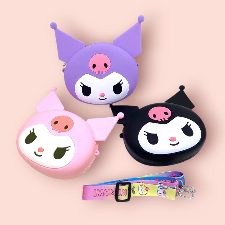 KIDS SHOULDER/SLING BAG/PURSE - BLACK - ADJUSTABLE STRAPS.