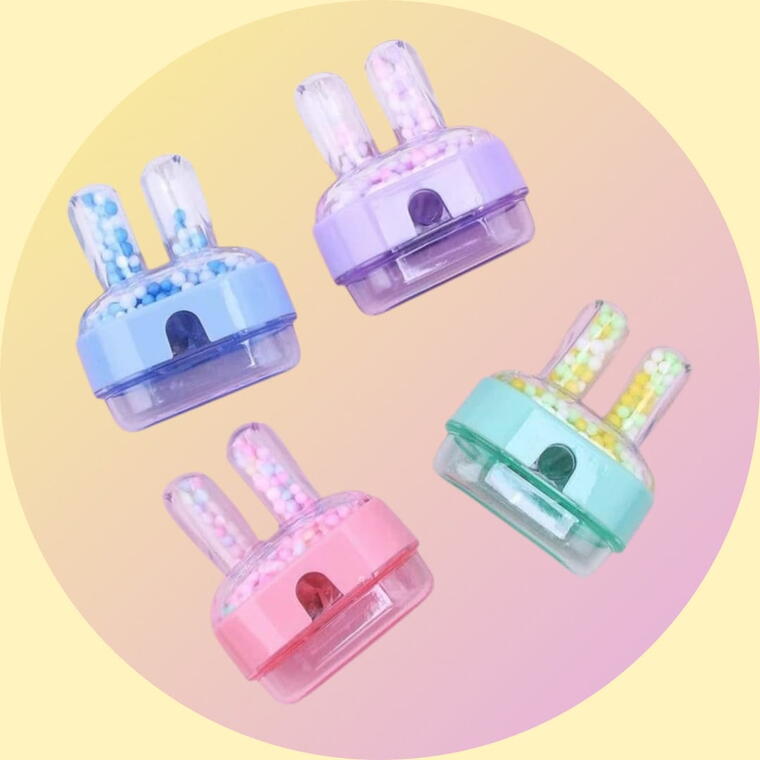 UNIQUE - PENCIL SHARPNER - BUNNY EARS - RANDOM COLOUR - PACK OF 1 PIECES