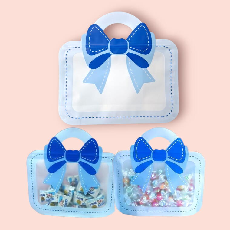 BLUE - TREAT/SEAL PACK WITH BOW HANDLE - PACK OF 1 PIECE