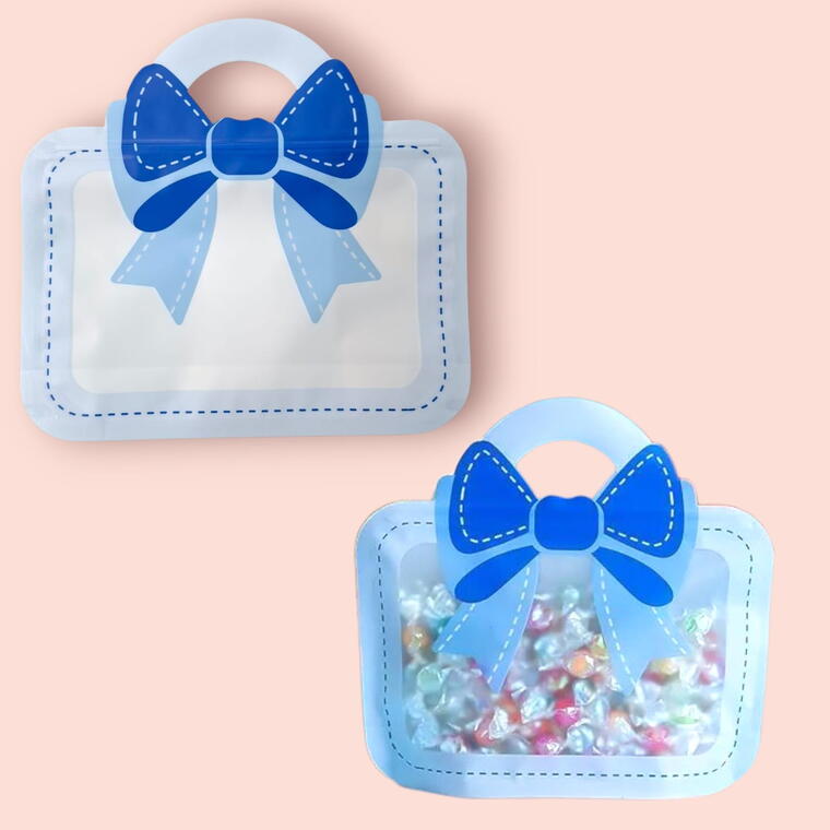 BLUE - TREAT/SEAL PACK WITH BOW HANDLE - PACK OF 1 PIECE