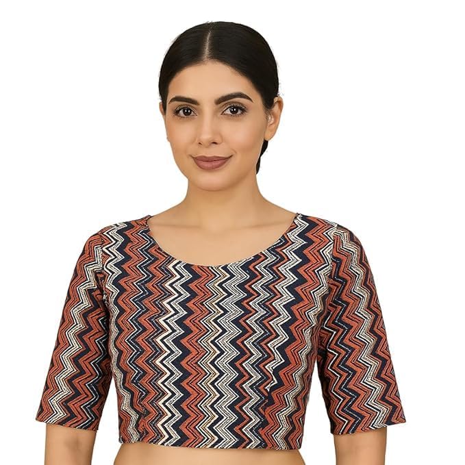 Pure Cotton Printed Princess Cut Front Open Free Size Blous