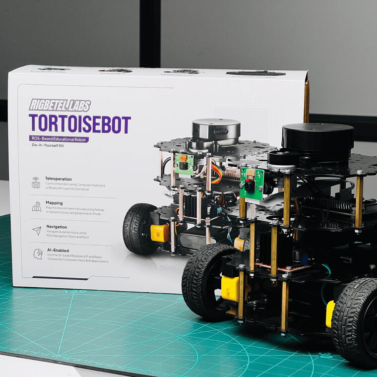 TortoiseBot (DIY Kit with IMU - Acrylic Chassis | Raspberry Pi 4 4GB RAM)