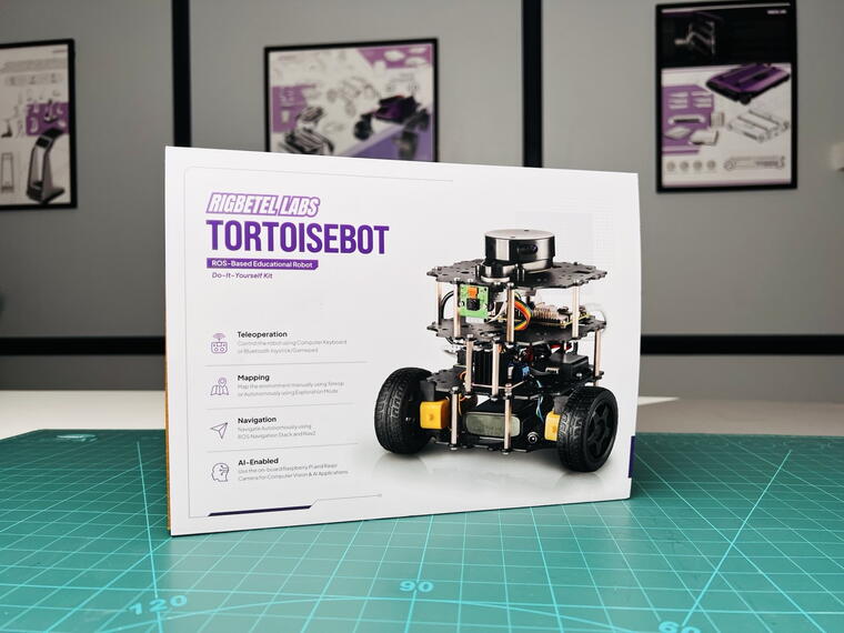 TortoiseBot (DIY Kit with IMU - Acrylic Chassis | Raspberry Pi 4 2GB RAM)