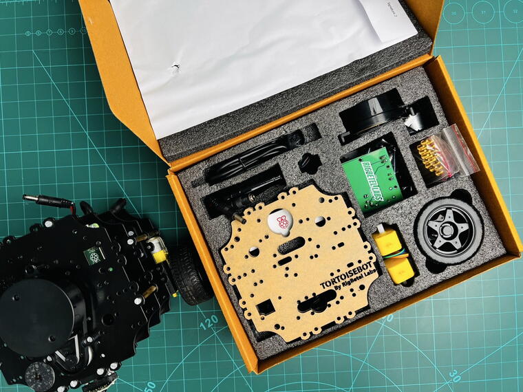 TortoiseBot (DIY Kit with IMU - Acrylic Chassis | Raspberry Pi 4 2GB RAM)