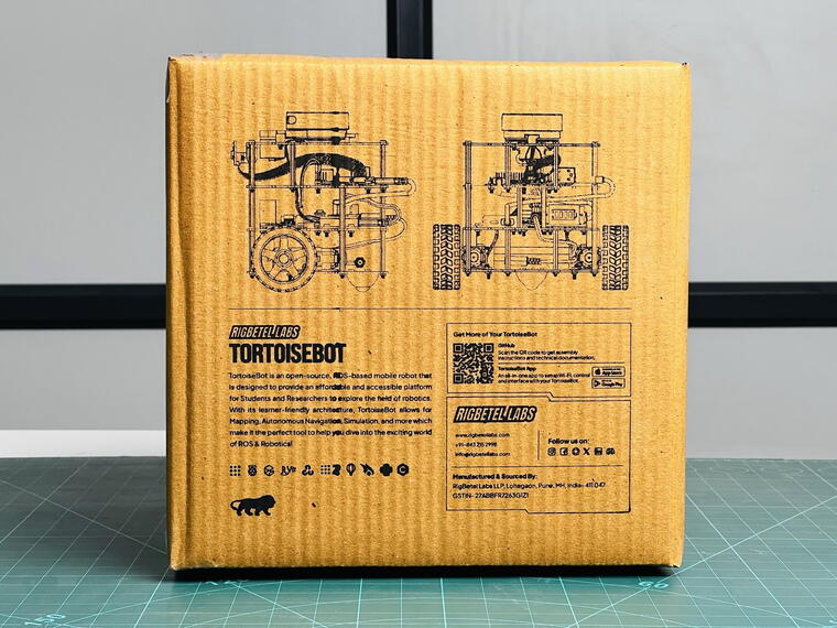 TortoiseBot (Assembled Kit with IMU - Metal Chassis | Raspberry Pi 4 4GB RAM)