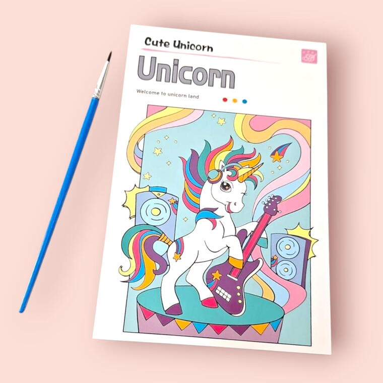 COLOURING BOOK WITH DRY COLOUR PALATE D1 - PACK OF 1 PIECE