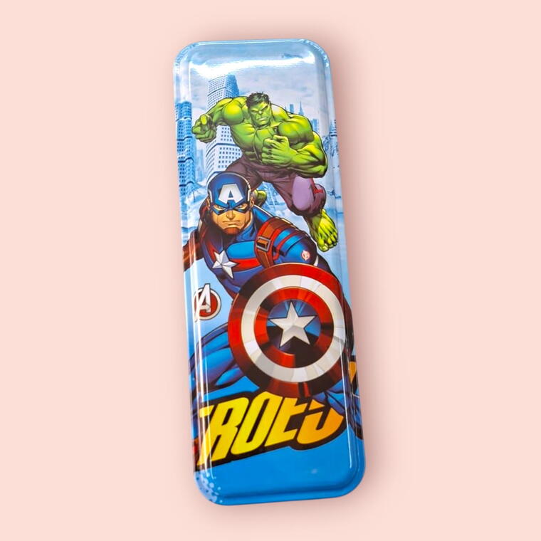 METAL PENCIL BOX - CARTOON PRINT - PACK OF 1 PIECE