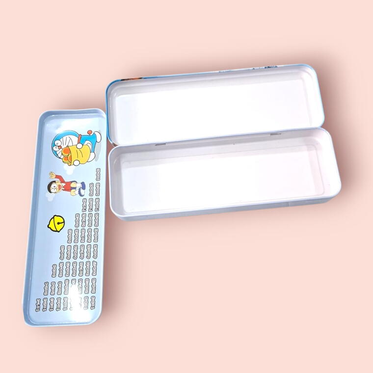 METAL PENCIL BOX - CARTOON PRINT - PACK OF 1 PIECE