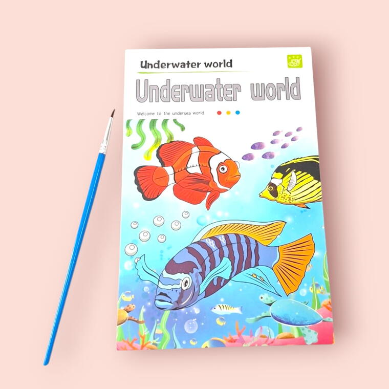 COLOURING BOOK WITH DRY COLOUR PALATE D2 - PACK OF 1 PIECE