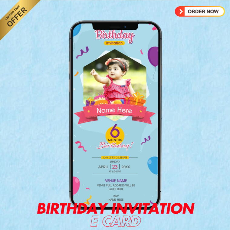 Design Elegant Birthday Invitation E-Cards