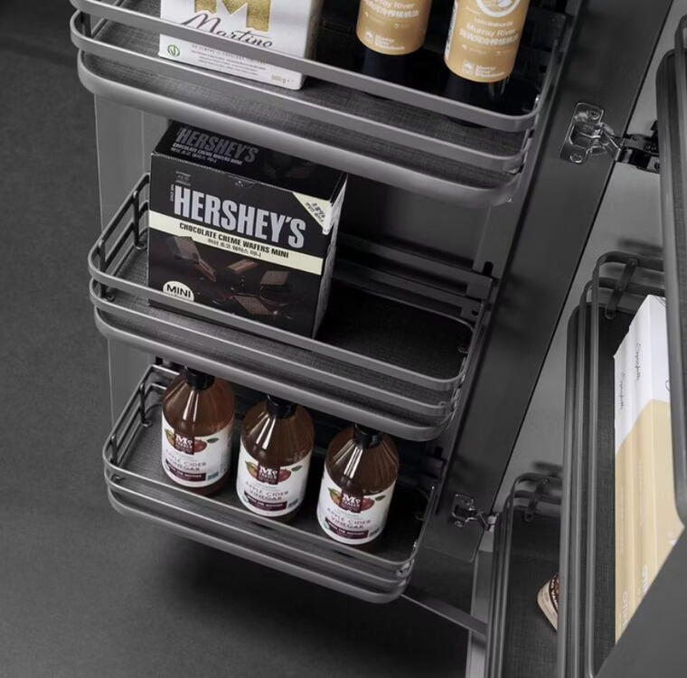 Wooden Pantry Dark Grey 12X450mm (BG011)