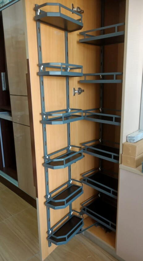 Wooden Pantry Dark Grey 12X450mm (BG011)