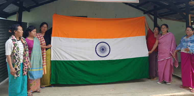 Indian National Flag: (9 x 6 ft, Cotton base, Hand-woven)