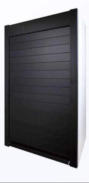 Glass Rolling Shutter Black 600X1320mm (BG040)