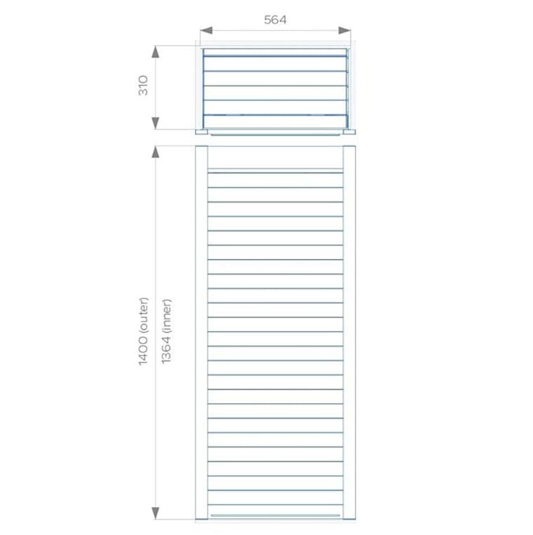 Glass Rolling Shutter Black 600X1320mm (BG040)