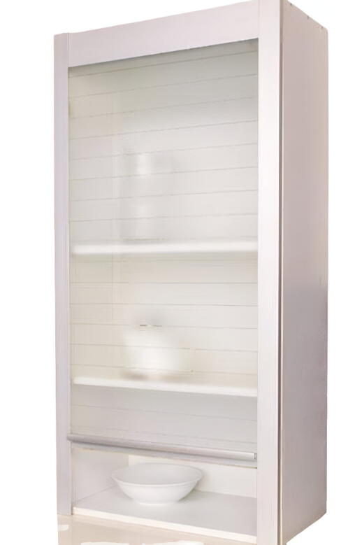 Glass Rolling Shutter White 600X1320mm (BG041)