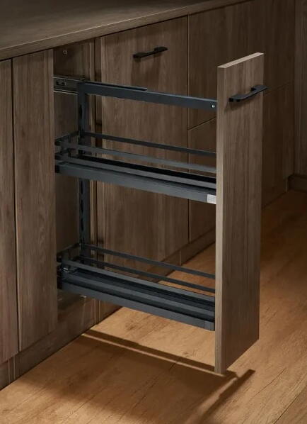 Wooden BPO Chrome/Dark Grey (Side Mount) 250mm (BG071)