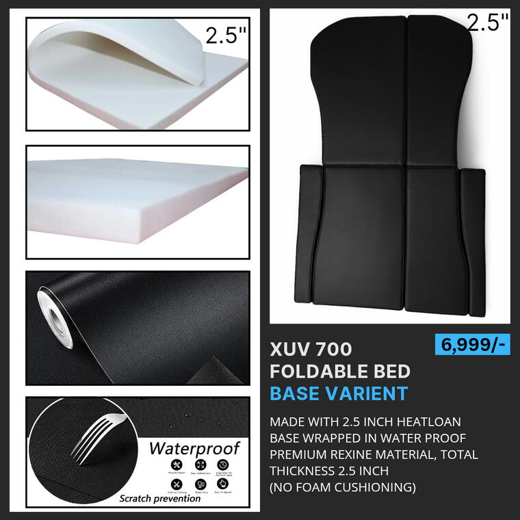 Dark Black | Base Varient| Foldable Bed| XUV 700 7STR