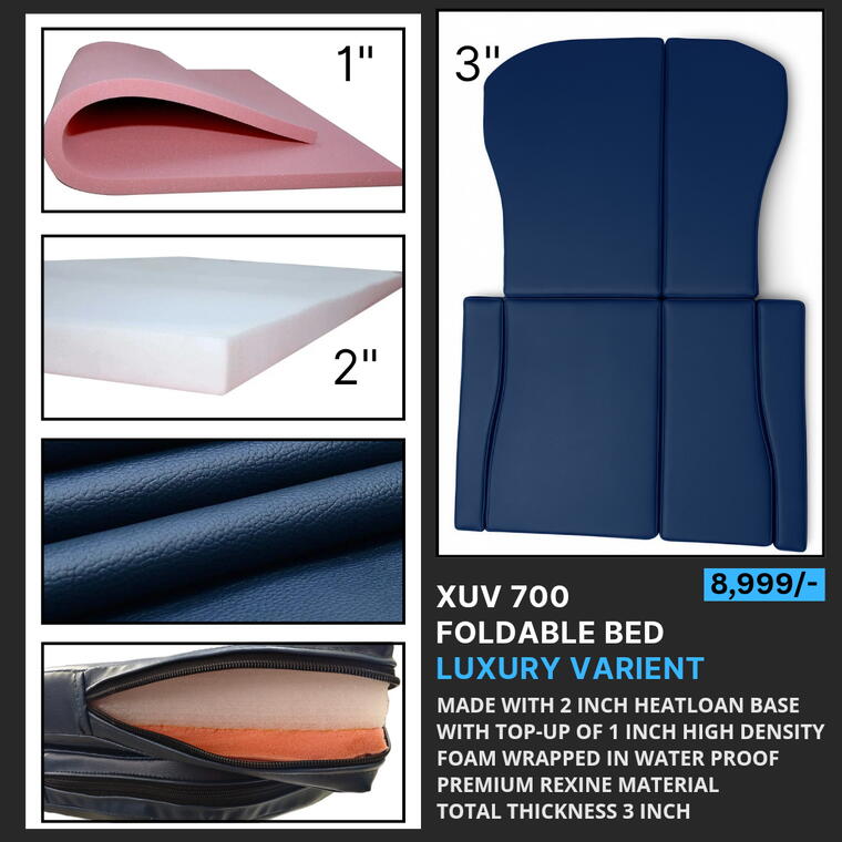 Mid-Night Black | Luxury Varient| Foldable Car Bed | XUV 700 7STR