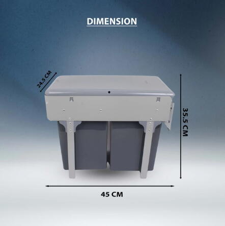Sliding Wastebin 22Ltr (BG0114)