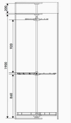 3 Layers Of Rotating Basket Normal 800mm (BG0285)