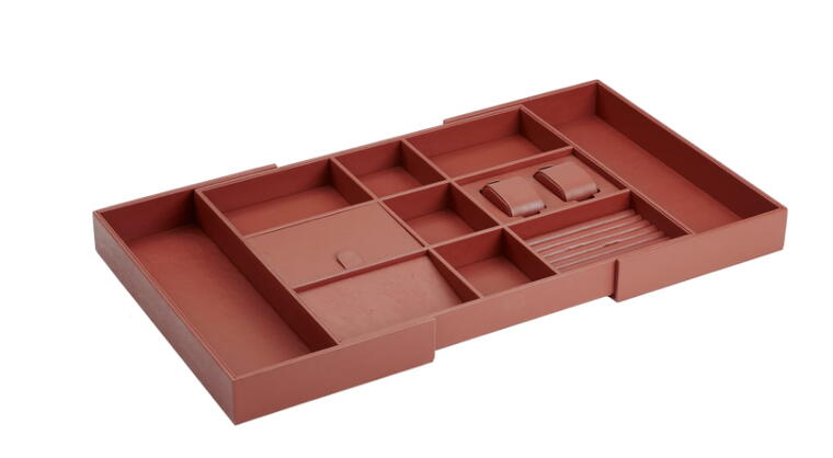 Retractable Leather Sorting Box Leather+MDF (600-900) (BG0286)