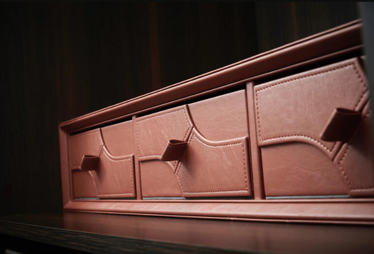 Leather Drawers With Password Safe (Set Of 5) Standard (900mm) (BG0287)