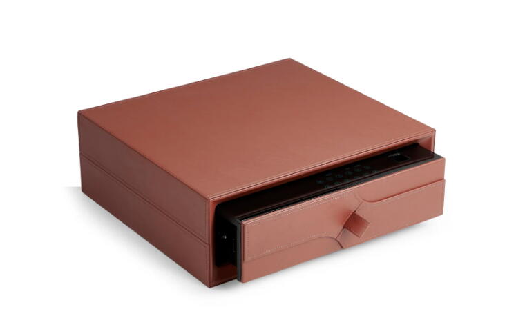 Leather Drawers With Password Leather+MDF (475X425X160) (BG0288)