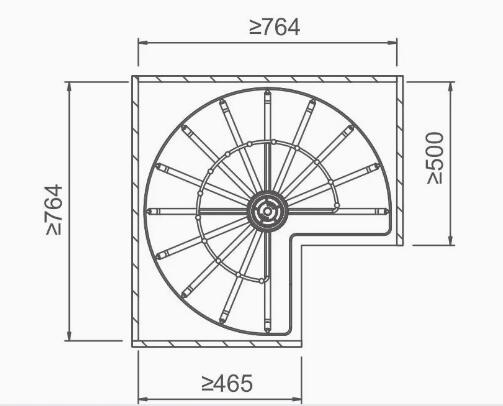 3 Layer Rotating Basket 800mm (BG0291)