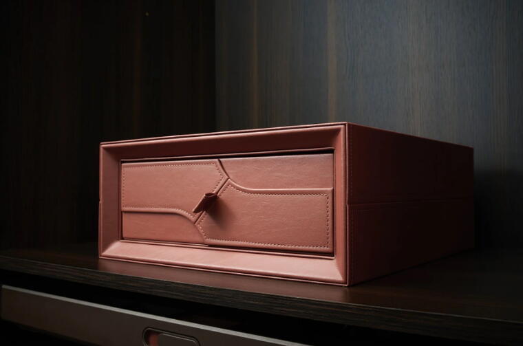 Leather Single Drawer Leather+MDF (385X425X160) (BG0289)