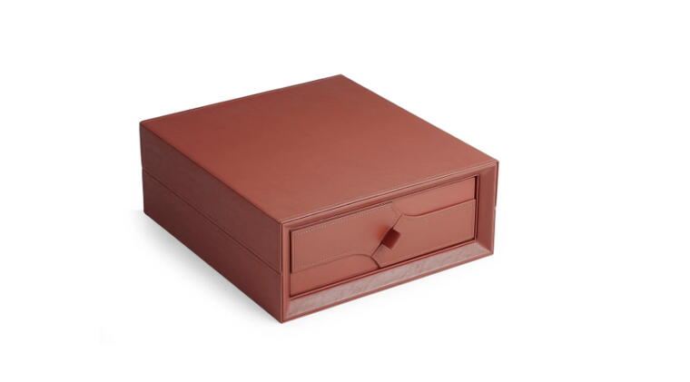 Leather Single Drawer Leather+MDF (385X425X160) (BG0289)