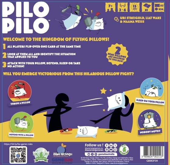 Pilo Pilo Card Game, 2-6 Players, Ages 7+, 15 Minutes Playing Time