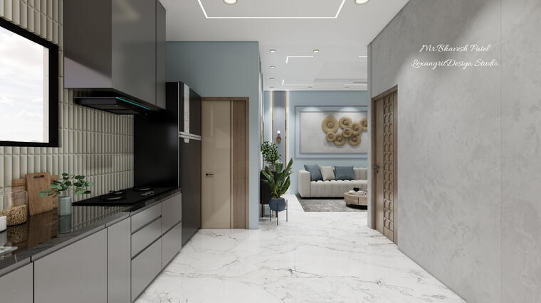 Attached: Living, Dining & Kitchen design