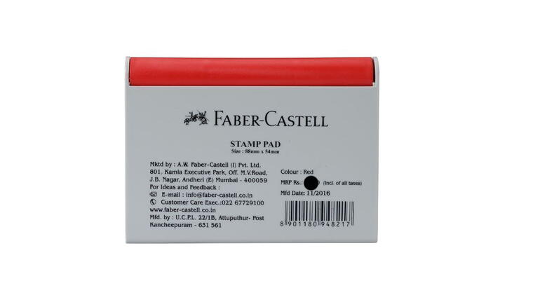 FABER CASTELL STAMP PAD-SMALL-RED