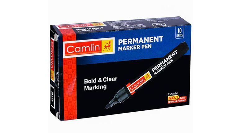 Camlin Permanent Marker, Bold Tip,BLACK