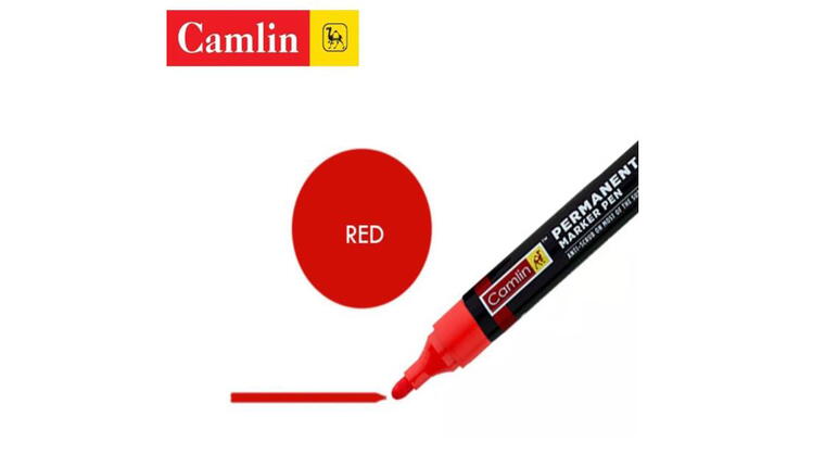 Camlin Permanent Marker, Bold Tip, Red